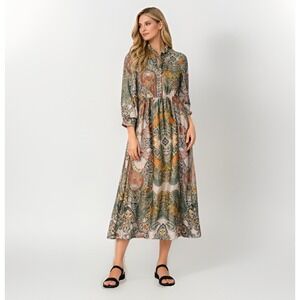 Anany Multicolor Paisley Print Wrap Dress Size S